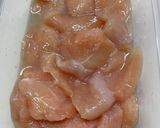 【簡単夕食】鶏胸肉とナスのカレー炒め作り方1写真
