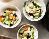 茄子椎茸きな粉レモン味噌味豆腐八宝菜風作り方9写真