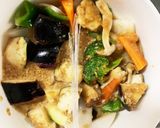 茄子椎茸きな粉レモン味噌味豆腐八宝菜風作り方14写真