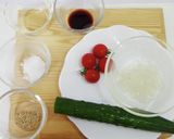 きゅうりとところてんの酢の物作り方1写真