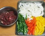 牛肉と彩り野菜のプルコギ風作り方1写真