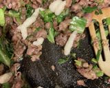 切り落とし牛タンと小ネギのニンニクパスタ作り方9写真