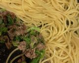 切り落とし牛タンと小ネギのニンニクパスタ作り方10写真