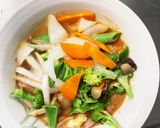 お一人様野菜たっぷり洋風さっぱり親子丼風作り方11写真