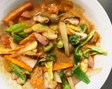 お一人様野菜たっぷり洋風さっぱり親子丼風作り方13写真
