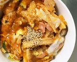 お一人様野菜たっぷりオムライス味親子丼風作り方21写真