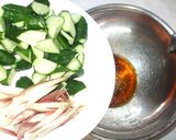茗荷きゅうりの蜂蜜ドレッシング♪簡単作り方3写真