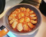簡単煮込みハンバーグ　ミニ作り方6写真