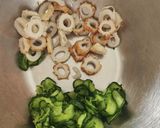 キュウリ竹輪&みょうが☆火を使わない朝食作り方2写真
