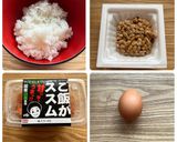 ☆簡単☆納豆キムチ乗せ☆卵かけご飯☆作り方1写真