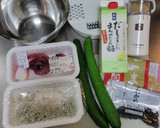 簡単まろやか‪✿きゅうりとタコの酢の物作り方1写真