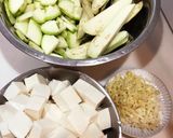 シロウリ茄子のまろやか麻婆豆腐作り方1写真