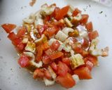 簡単！冷製パスタ　ズッキーニトマト作り方3写真
