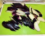 茄子と茗荷と豚肉のかき玉味噌汁作り方1写真
