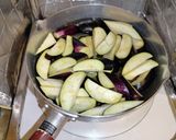 茄子と茗荷と豚肉のかき玉味噌汁作り方3写真