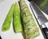 農家の食卓〜茎レタスのバター醤油炒め〜作り方2写真