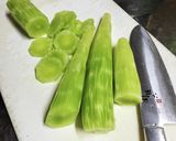 農家の食卓〜茎レタスのバター醤油炒め〜作り方3写真