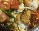 ニラ玉トマトかつ丼作り方7写真