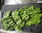 簡単ほうれん草と豚こま肉のゴマ油醤油炒め作り方3写真