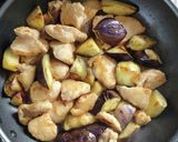 鶏むね肉と茄子の旨塩レモン照り焼き。作り方9写真