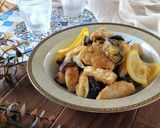 鶏むね肉と茄子の旨塩レモン照り焼き。作り方10写真