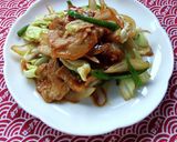 源たれで！ロース肉の肉野菜炒め♪作り方2写真