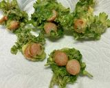 パクチーとウインナーの天ぷら(塩で)作り方3写真