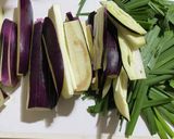 パパ茄子とニラと豚ひき肉のピリ辛炒め作り方1写真