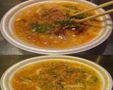 美味ドレ蜂蜜グリーンプルコギかき玉うどん作り方3写真