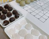 絶品！求肥入り♪よもぎのきな粉揚げパン♪作り方8写真