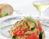 ズッキーニとトマトとツナの冷製パスタ作り方1写真