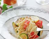 ズッキーニとトマトとツナの冷製パスタ作り方4写真