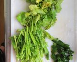 豚肉と香菜と青唐でトウモロコシ麺焼きそば作り方4写真