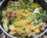 豚肉と香菜と青唐でトウモロコシ麺焼きそば作り方11写真