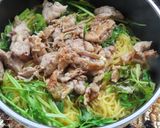 豚肉と香菜と青唐でトウモロコシ麺焼きそば作り方10写真