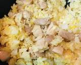 鶏もも肉の親子チャーハン作り方3写真