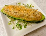 ズッキーニボートのカレーツナマヨ焼き作り方8写真