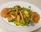 オニオンソースで皮パリ鶏もも肉のソテー作り方12写真