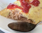 レンジで簡単　卵1個のオムライス作り方13写真
