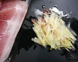 SDGs！みょうがの茎の生ハム巻き作り方1写真