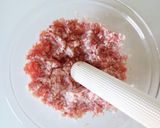 豆腐でフワッと【やわトロ豚団子】お鍋等に作り方1写真