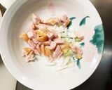 お一人様野菜たっぷりピリ辛コク旨親子丼風作り方2写真