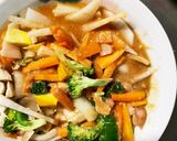 お一人様野菜たっぷりピリ辛コク旨親子丼風作り方12写真