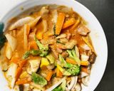 お一人様野菜たっぷりピリ辛コク旨親子丼風作り方13写真