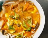 お一人様野菜たっぷりピリ辛コク旨親子丼風作り方15写真