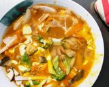 お一人様野菜たっぷりピリ辛コク旨親子丼風作り方16写真