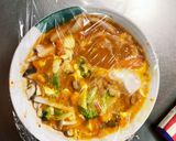 お一人様野菜たっぷりピリ辛コク旨親子丼風作り方18写真
