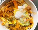 お一人様野菜たっぷりピリ辛コク旨親子丼風作り方20写真