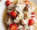 鶏肉とミニトマトのガーリック炒め作り方7写真