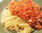 鶏ミンチのミートソースパスタ作り方8写真